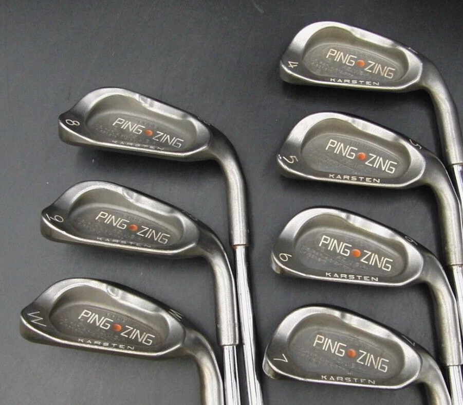 Set Of 7 X Ping Zing Orange Dot Irons 4-PW Stiff Steel Shafts Ping Grips 4 Set Of 7 X Ping Zing Orange Dot Irons 4-PW Stiff Steel Shafts Ping Grips - Image 2