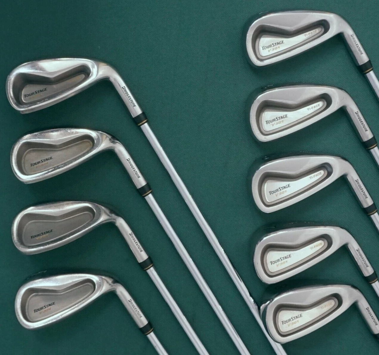 Set 9 X Bridgestone Tour Stage V301 Irons 4-SW + P/S Wedge Regular Steel Shafts 4 Set 9 X Bridgestone Tour Stage V301 Irons 4-SW + P/S Wedge Regular Steel Shafts - Image 2