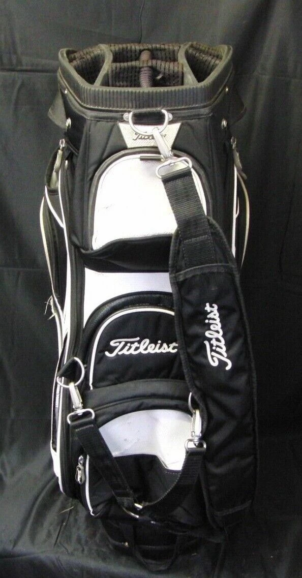 14 Division Titleist Black & White Tour Cart Golf Clubs Bag 4 14 Division Titleist Black & White Tour Cart Golf Clubs Bag - Image 2