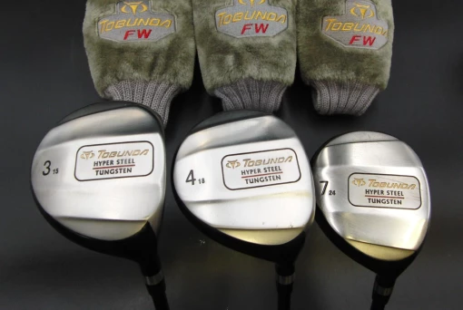 Japanese Set Of 3 Tobunda Tungsten 3 , 4 & 7 Woods Regular Graphite H Covers -Golf Bags Shop 32 2168a091 0378 4e57 8a05 6d58dedfa0f0
