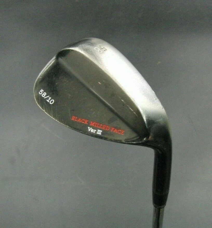 Japanese Black Milled Face Ver III 58°-10° Sand / Lob Wedge Regular Steel Shaft 3 Japanese Black Milled Face Ver III 58°-10° Sand / Lob Wedge Regular Steel Shaft