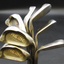 Set Of 7 X Ping Zing Orange Dot Irons 4-PW Stiff Steel Shafts Ping Grips