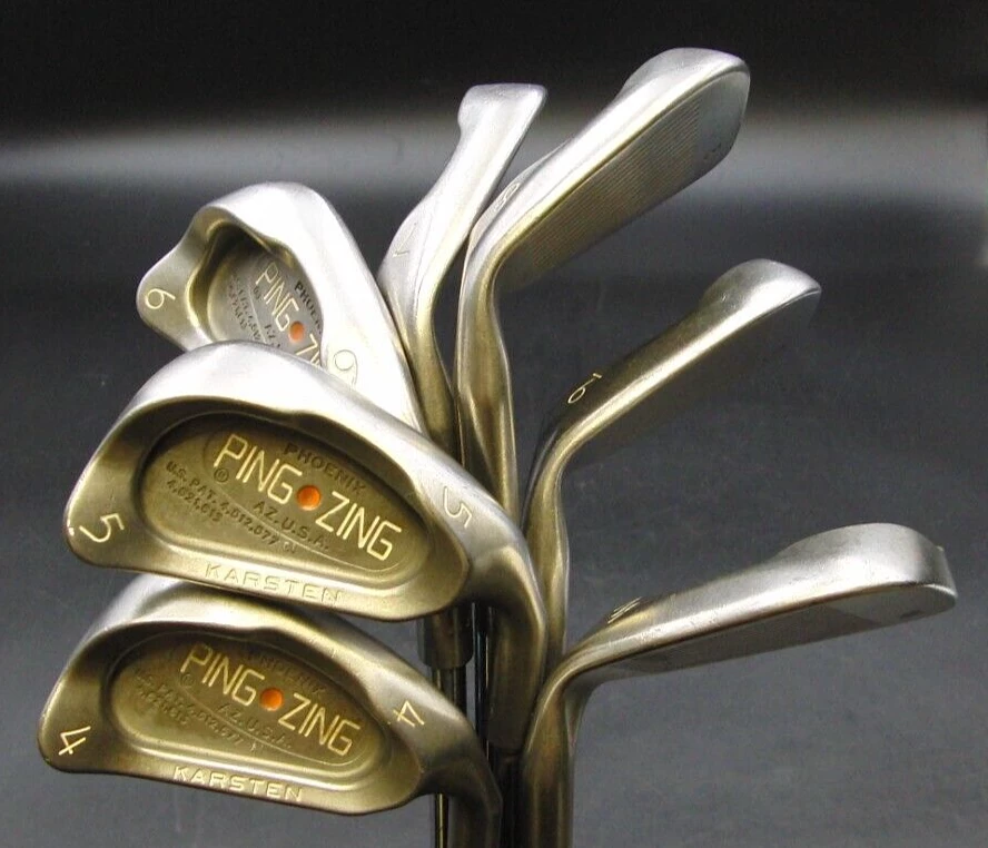 Set Of 7 X Ping Zing Orange Dot Irons 4-PW Stiff Steel Shafts Ping Grips 3 Set Of 7 X Ping Zing Orange Dot Irons 4-PW Stiff Steel Shafts Ping Grips