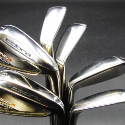 Set Of 6 X Cobra King F6 Irons 6-SW Regular Steel Shafts Cobra Grips