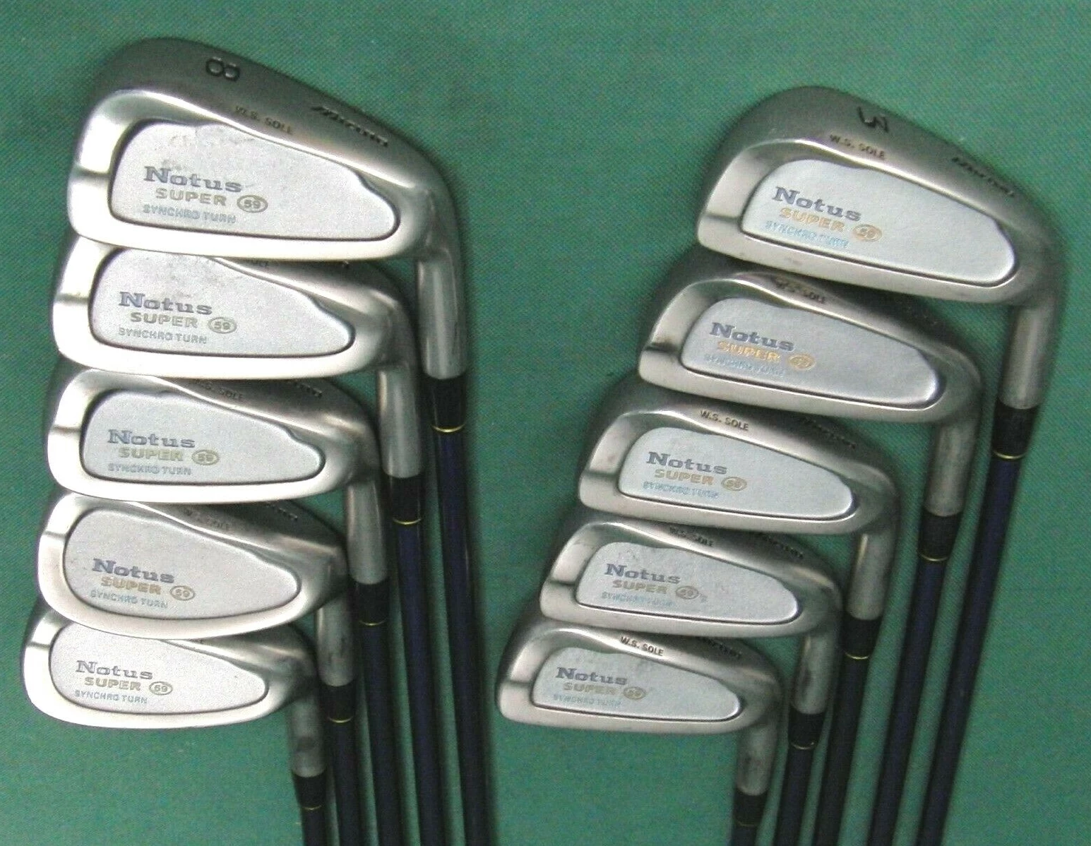 Set Of 10 X Mizuno Notus Super Irons 3-SW + F Wedge Regular Graphite Shafts 4 Set Of 10 X Mizuno Notus Super Irons 3-SW + F Wedge Regular Graphite Shafts - Image 2