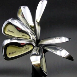 Set Of 7 X Srixon WR W-NI.WT. Irons 5-SW Stiff Graphite Shafts Golf Pride Grips