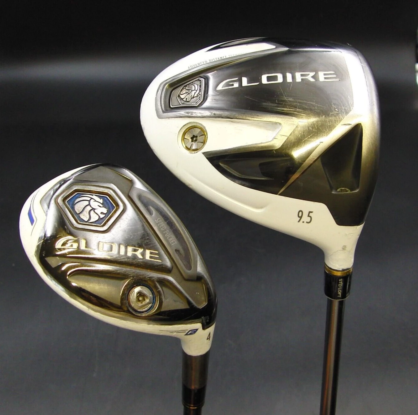 Set Of 2 TaylorMade Gloire 9.5° Driver & 4 Hybrid Regular & Stiff