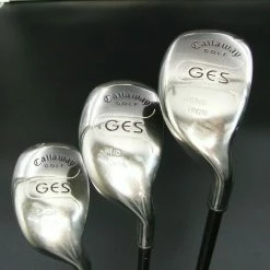 Set Of 3 X Callaway GES Short+Mid+Long Irons Regular Graphite Shafts GES Grips