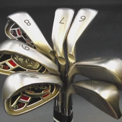 Set Of 7 X Ping G15 Blue Dot Irons 4-PW Regular Steel Shafts Ping Grips