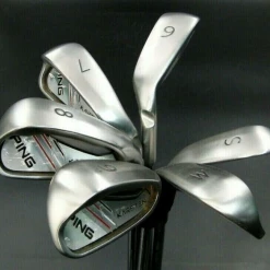 Set Of 6 X Ping Karsten Black Dot Irons 6-SW Regular Steel Shafts Lamkin Grips