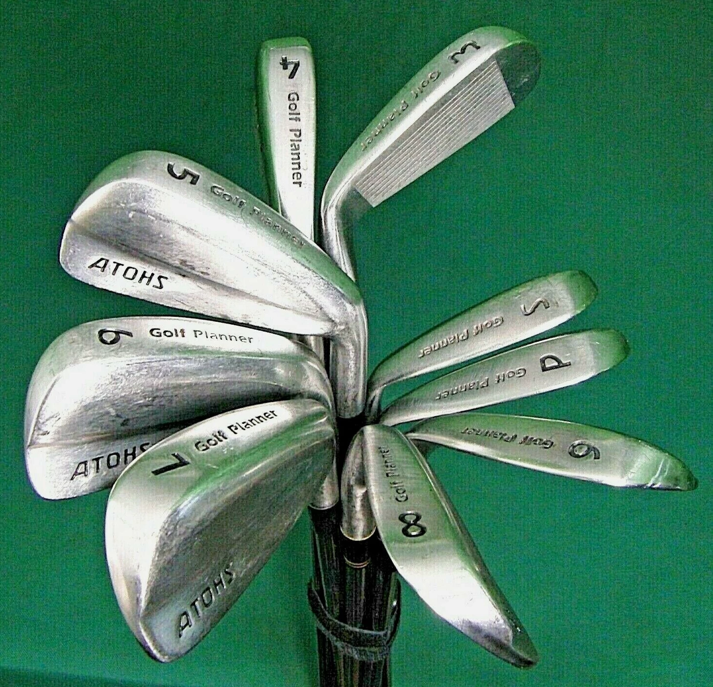 Japanese Set Of 9 X Golf Planner ATOHS Blade Irons 3-SW Regular Steel Shafts 3 Japanese Set Of 9 X Golf Planner ATOHS Blade Irons 3-SW Regular Steel Shafts