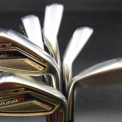 Set Of 6 X Cobra King F7 One Length Irons 5-PW Regular Steel Shafts Mixed Grips