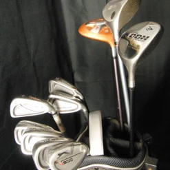Wilson, TaylorMade, Slazenger, & Ben Sayers Set Of Wilson Fat Shaft 5-SW +Driver +3 Wood + 5 Wood +Putter +Bag