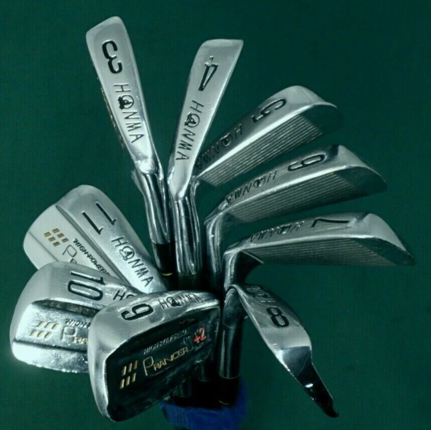 Set 9 X Honma Prancer +2 Irons 3-11 Regular Steel Shafts Honma Grips 3 Set 9 X Honma Prancer +2 Irons 3-11 Regular Steel Shafts Honma Grips