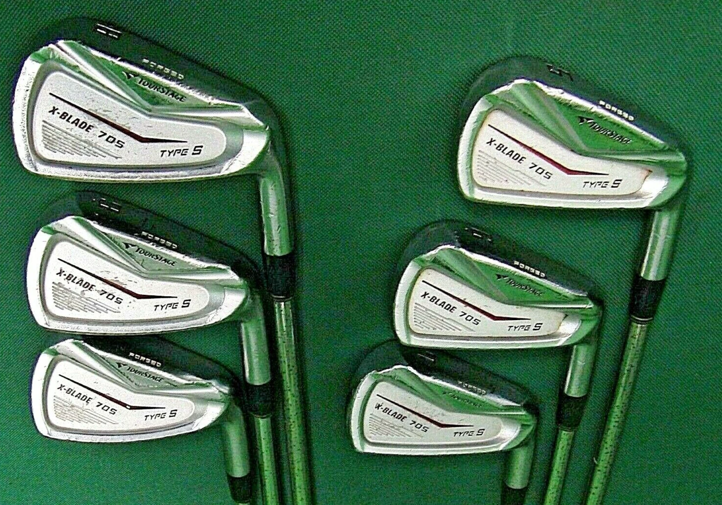 Set 6 X Bridgestone TourStage X-Blade 705 Type S Irons 5-PW Stiff Steel Shafts 4 Set 6 X Bridgestone TourStage X-Blade 705 Type S Irons 5-PW Stiff Steel Shafts - Image 2