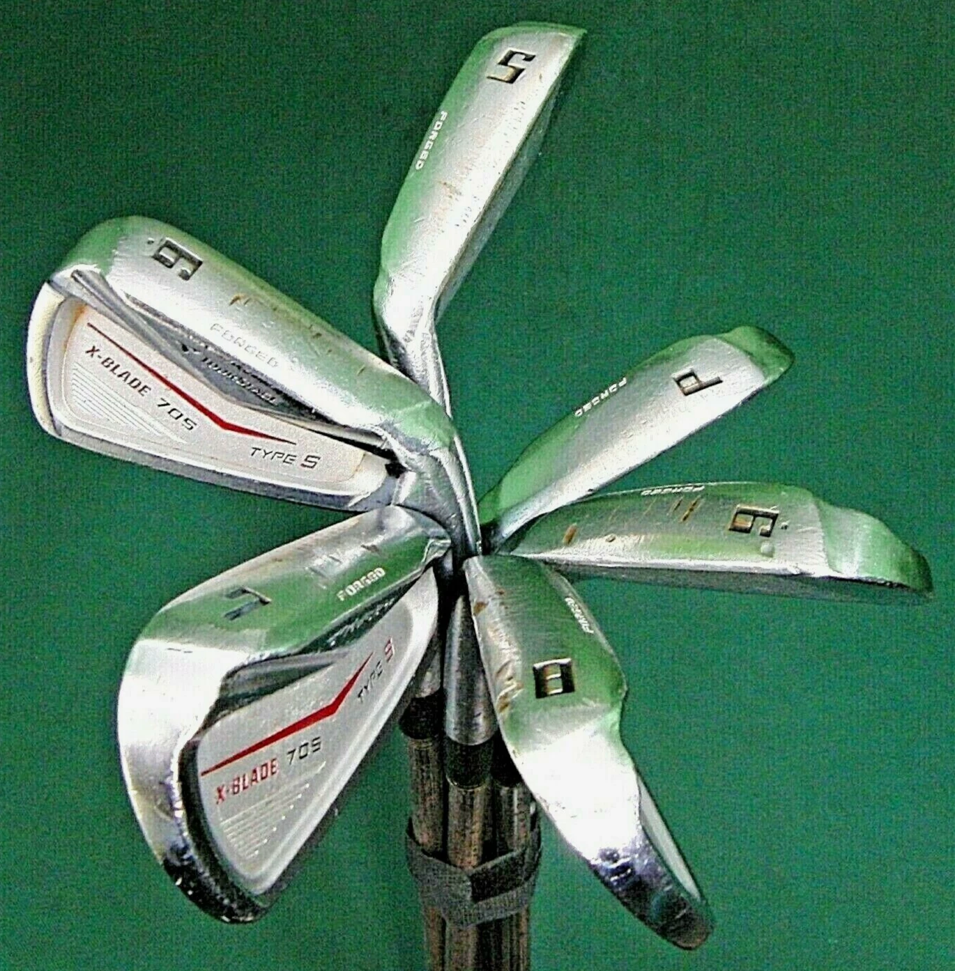 Set 6 X Bridgestone TourStage X-Blade 705 Type S Irons 5-PW Stiff Steel Shafts 3 Set 6 X Bridgestone TourStage X-Blade 705 Type S Irons 5-PW Stiff Steel Shafts