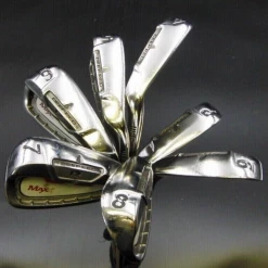 Set 7 X Wilson Deep Red Maxx Irons 4-PW Uniflex Steel Shafts Lamkin Golf Grips