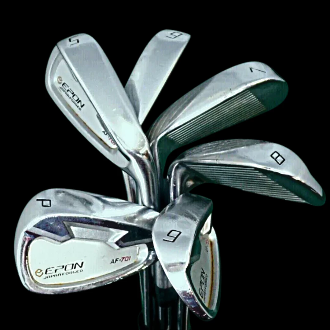 Set Of 6 X Epon AF-701 Forged Irons 5-PW Stiff Steel Shafts Golf Pride Grips 3 Set Of 6 X Epon AF-701 Forged Irons 5-PW Stiff Steel Shafts Golf Pride Grips