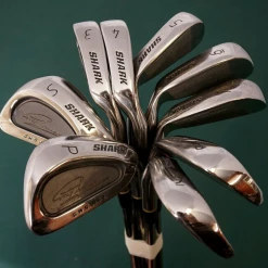 Callaway Vintage Set Of 9 X Shark GWS MK 1 Irons 3-SW Regular Steel Shaft