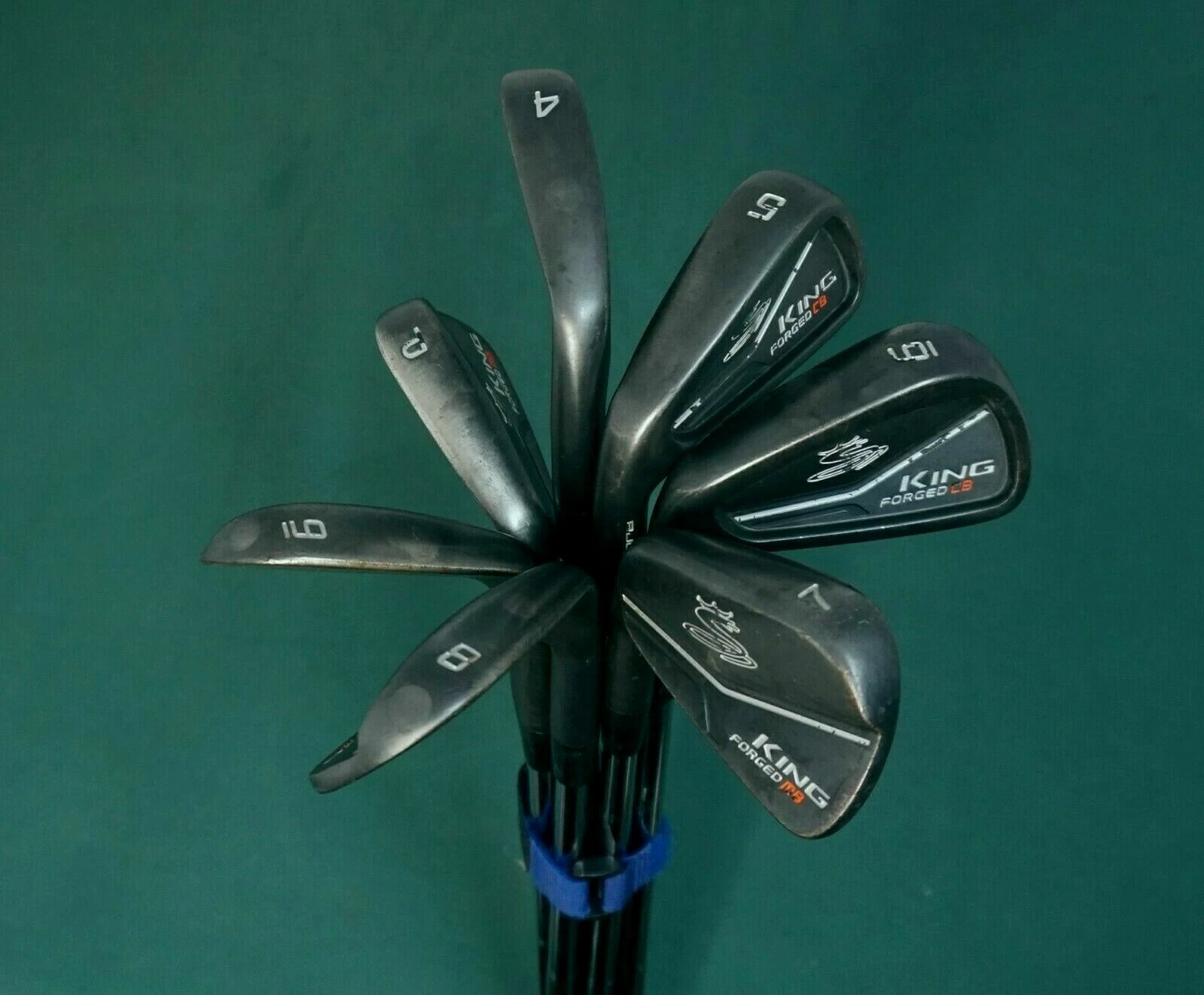 Lincs_golf Left Handed Set 7x Cobra King CB Forged Black Irons 4-PW Extra Stiff Steel Shaft 3 Lincs_golf Left Handed Set 7x Cobra King CB Forged Black Irons 4-PW Extra Stiff Steel Shaft
