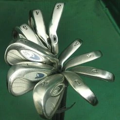 Lincs_golf Set Of 10 X Callaway Hawkeye Irons 3-SW + AW Regular Graphite Shaft