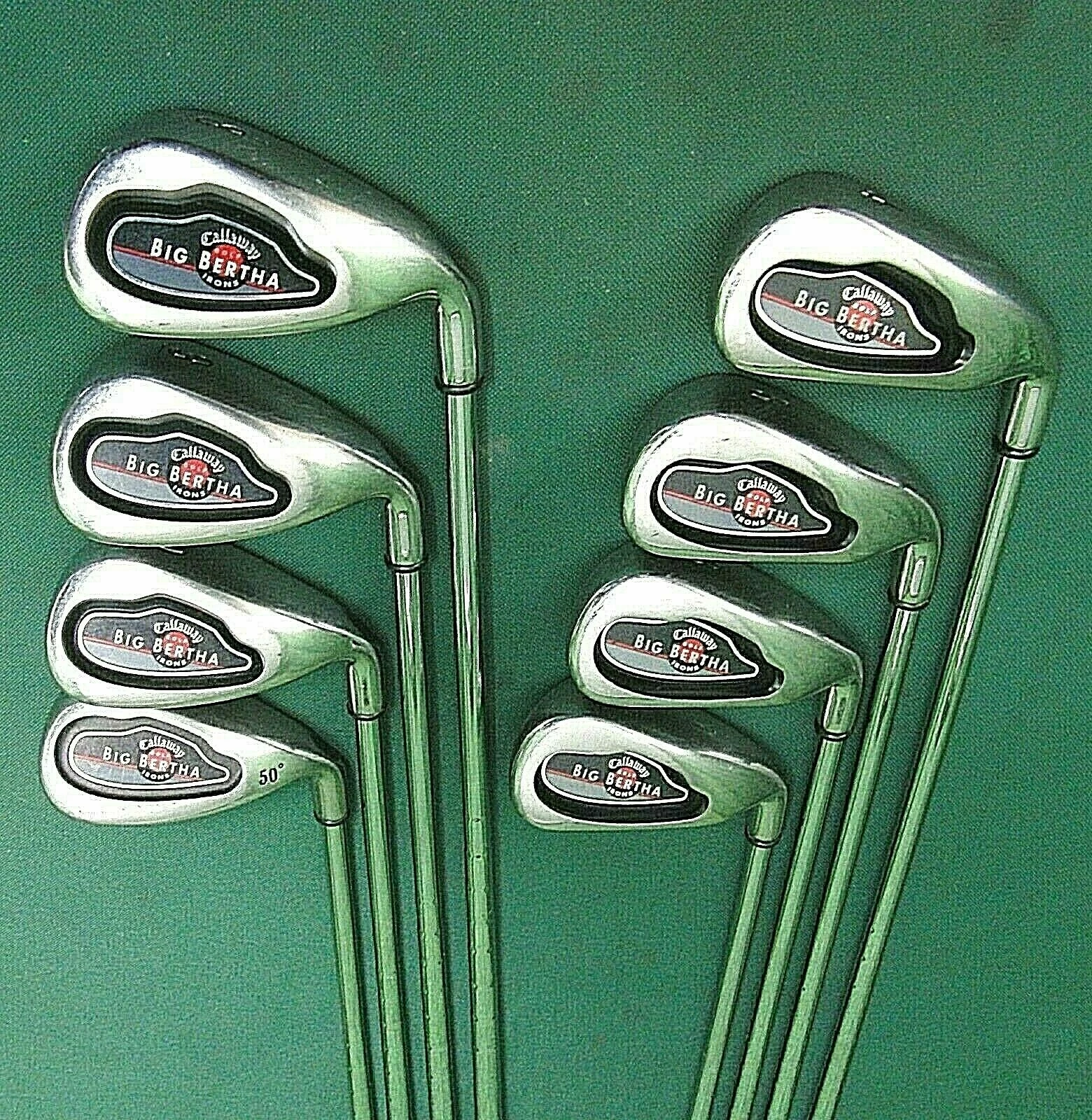 Lincs_golf Set 8 X Callaway Japan Model Big Bertha Irons 4-10 + PW Stiff Steel Shafts 4 Lincs_golf Set 8 X Callaway Japan Model Big Bertha Irons 4-10 + PW Stiff Steel Shafts - Image 2