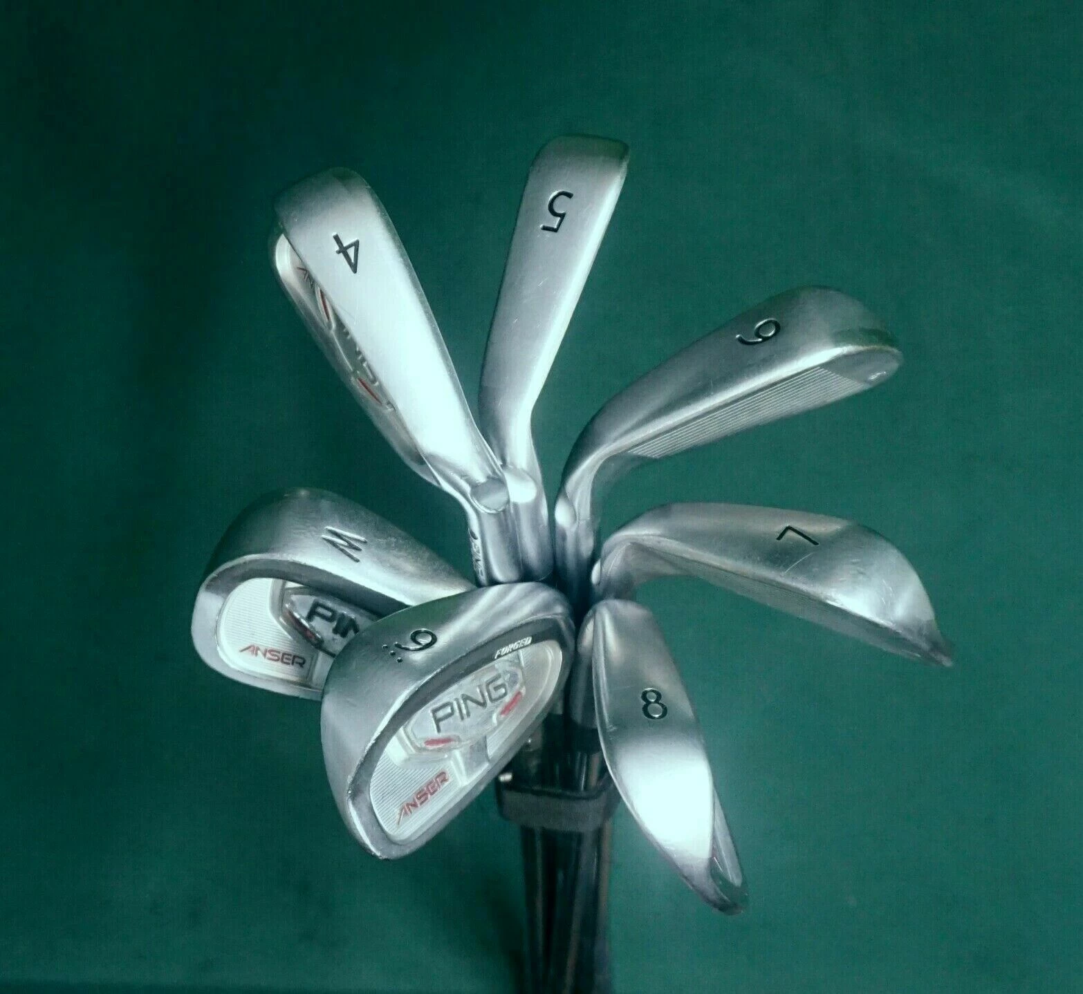 Lincs_golf Set Of 7 X Ping Anser Forged Black Dot Irons 4-PW Stiff Steel Shafts Mixed Grips 3 Lincs_golf Set Of 7 X Ping Anser Forged Black Dot Irons 4-PW Stiff Steel Shafts Mixed Grips