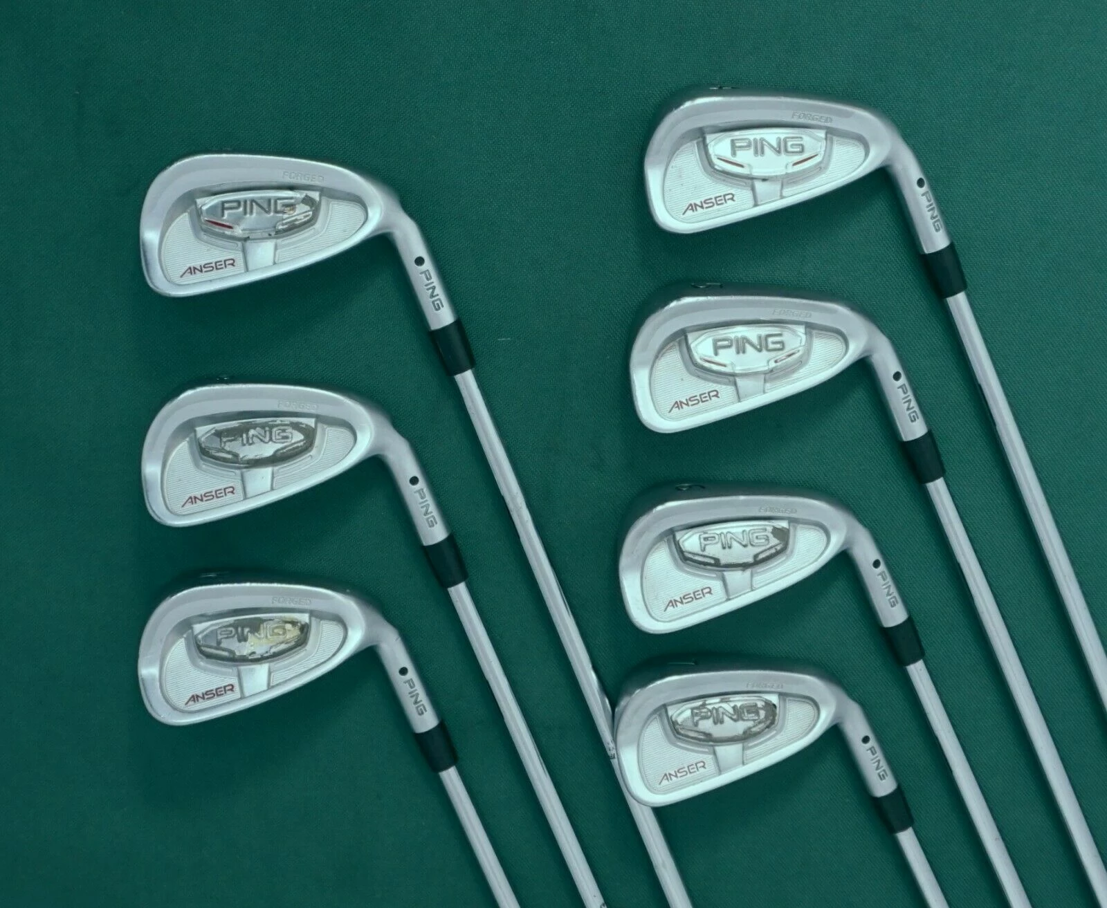 Lincs_golf Set Of 7 X Ping Anser Forged Black Dot Irons 4-PW Stiff Steel Shafts Ping Grips 4 Lincs_golf Set Of 7 X Ping Anser Forged Black Dot Irons 4-PW Stiff Steel Shafts Ping Grips - Image 2
