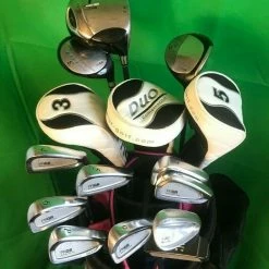 Lincs_golf Set Of Golf Clubs PRGR Data 811 Irons T3 Driver Dual Hit Woods Putter + Bag