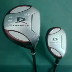 Lincs_golf Junior Set Of 2 X Wilson Deep Red 15° 3 Wood & 3 Hybrid Junior Graphite Shaft