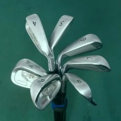 Lincs_golf Set Of 7 X Ping Anser Forged Black Dot Irons 4-PW Stiff Steel Shafts Ping Grips